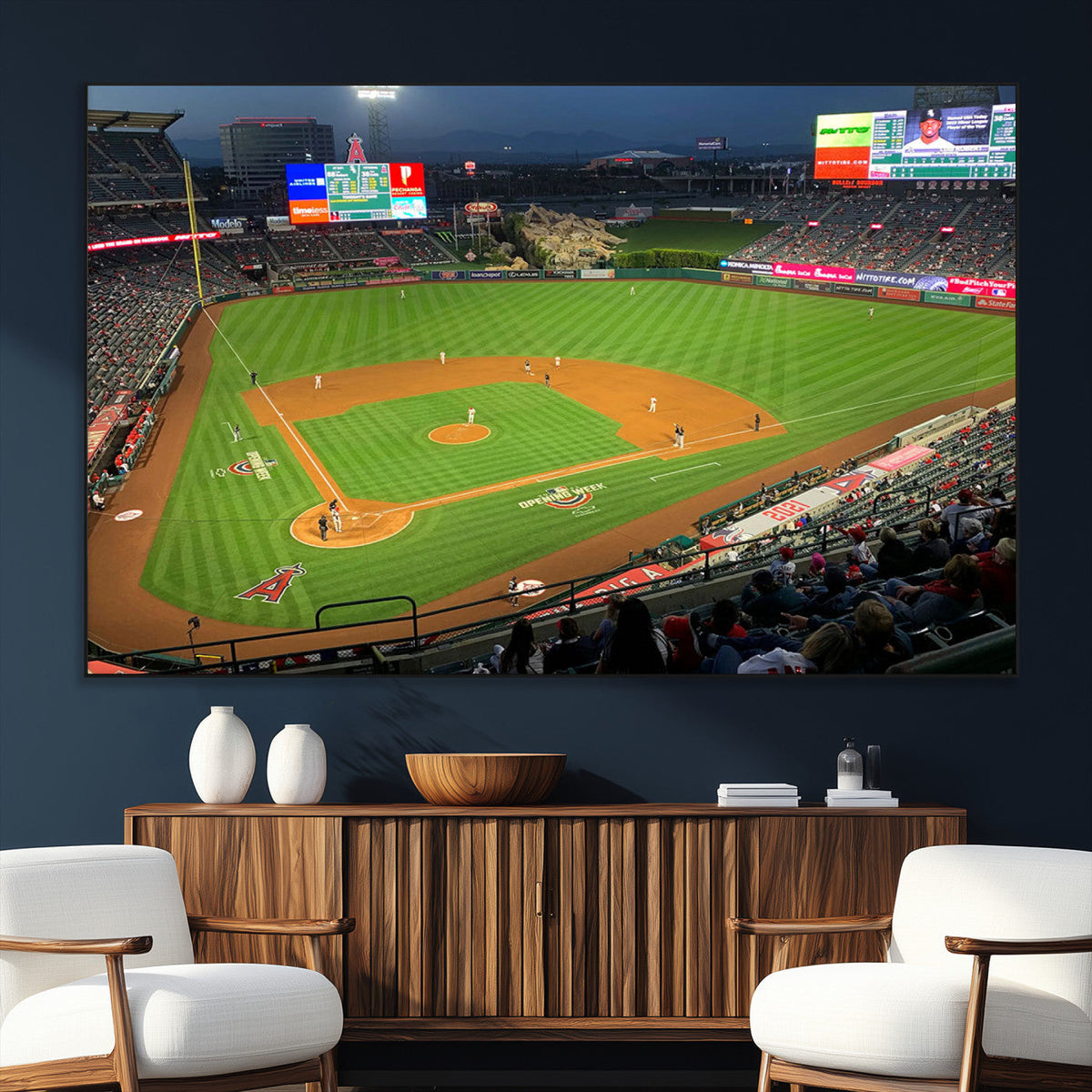 Angel Stadium Aerial Canvas Print – Los Angeles Angels