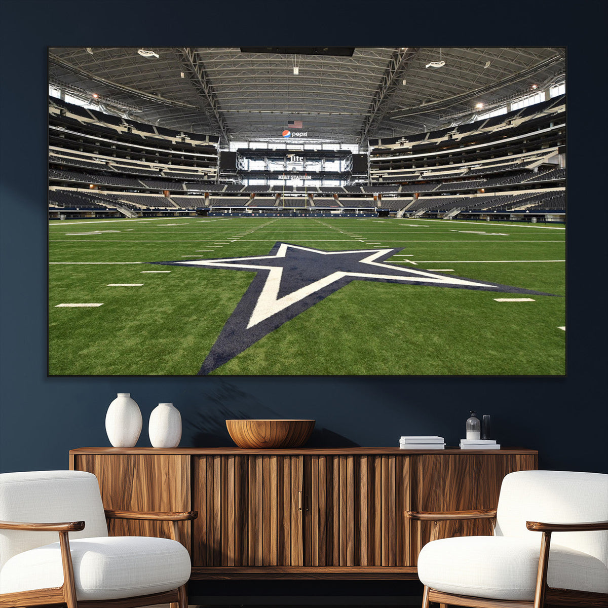 Dallas Cowboys Football Team Print - Arlington AT&T Stadium