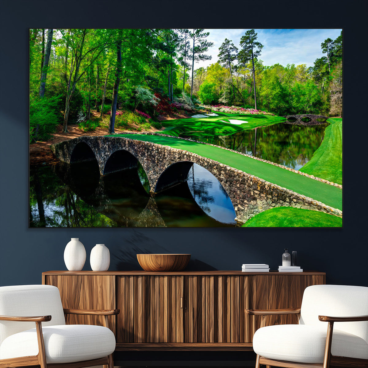 Augusta National Golf Club Wall Art - Panoramic Bridge &