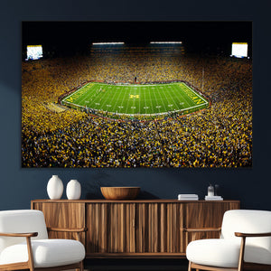 Stadium in Michigan Wall Art Canvas Print, Framed American