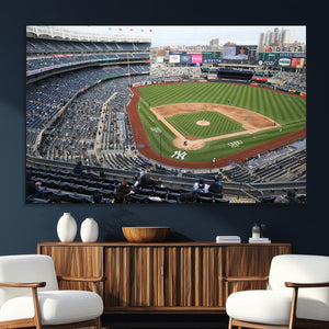 New York Yankees Baseball Team Print - Yankee Stadium Wall