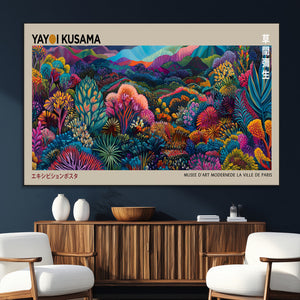 Framed Japanese 1986 Wall Art Print, Yayoi Kusama 1986 Wall