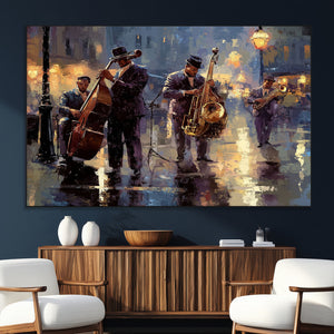 Afro Abstract Jazz Music Wall Art Canvas Print – Colorful