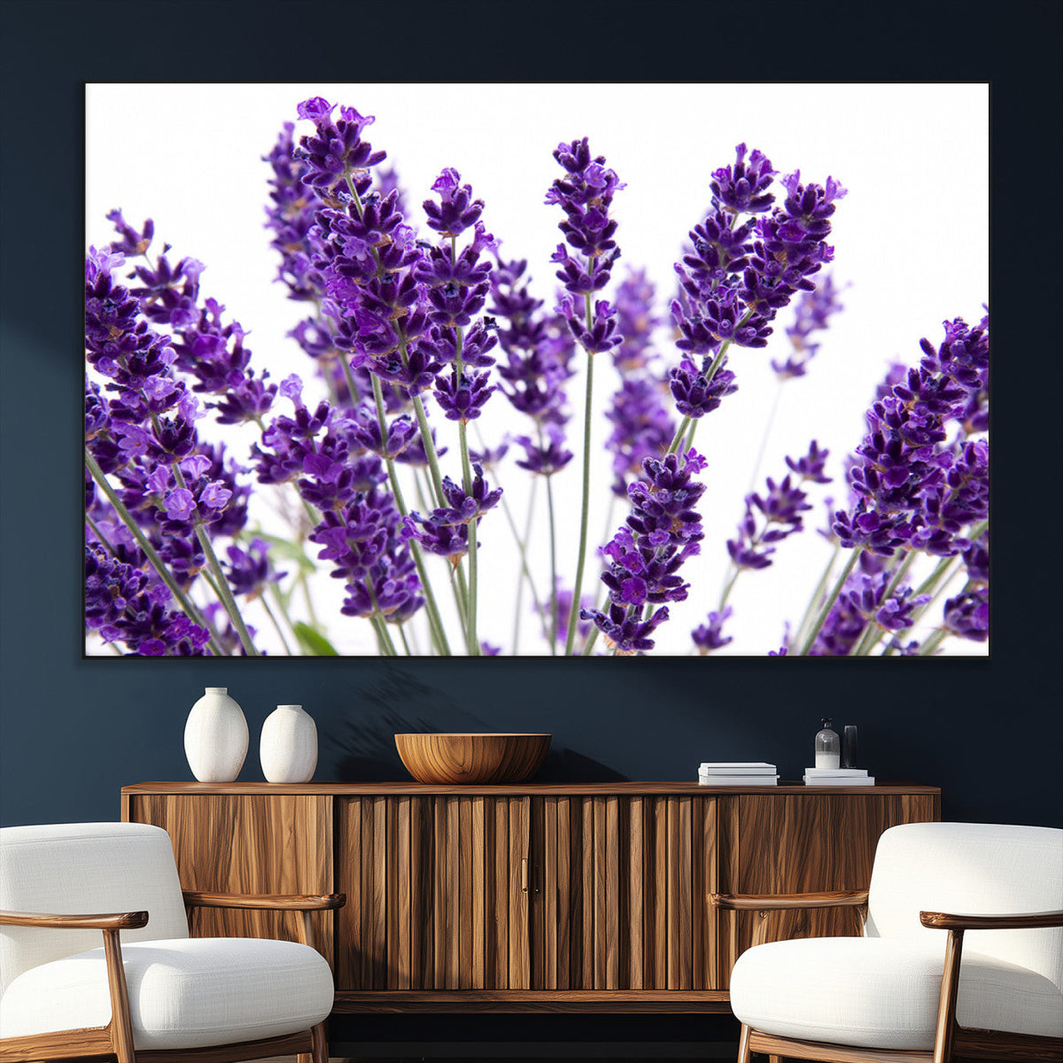 Lavender Flower Wall Art Canvas Print