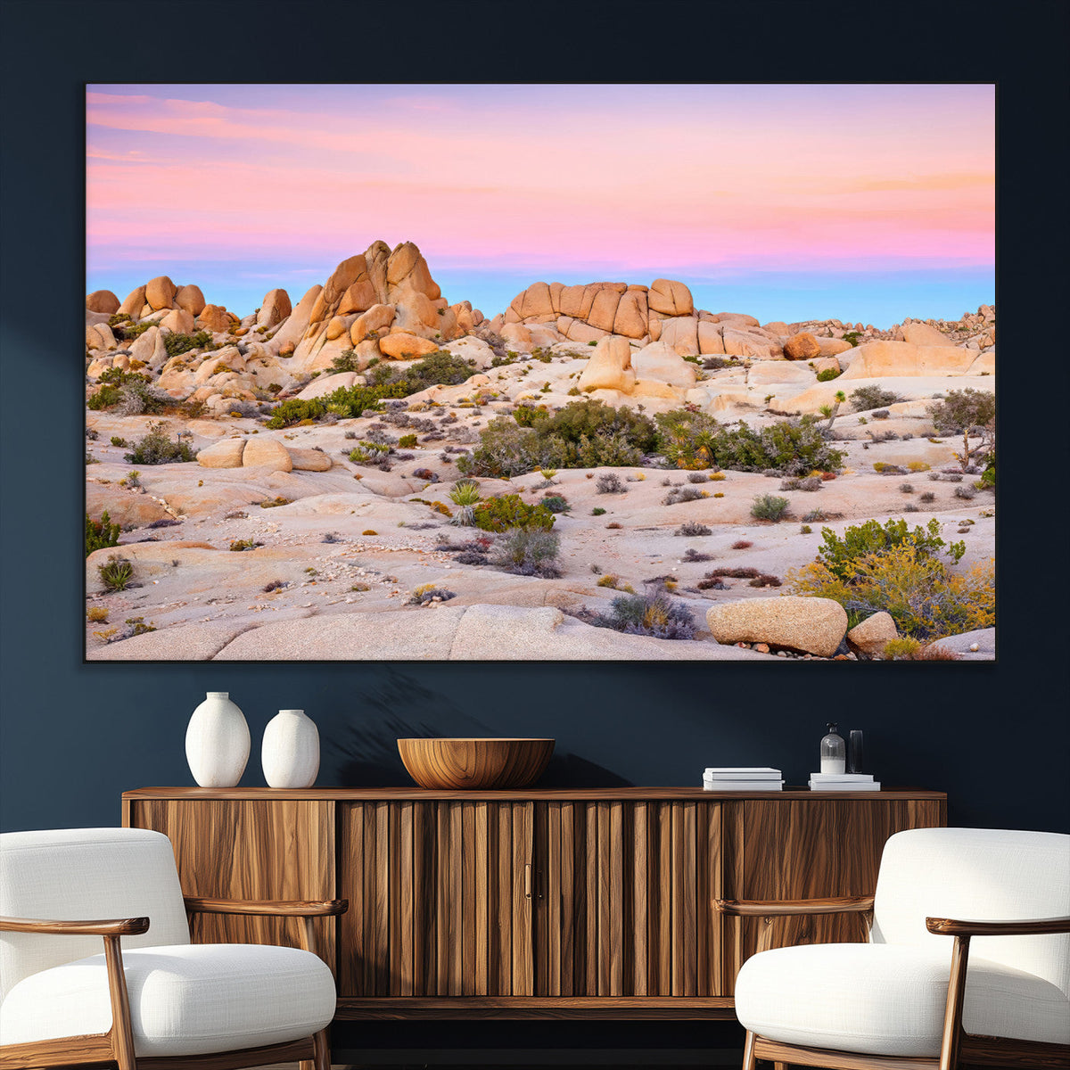 Vibrant Sunset Sky Wall Art Canvas Print – Framed Joshua
