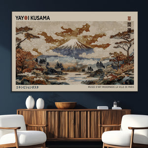 Yayoi Kusama Wall Art Canvas Print – Framed Modern Japanese