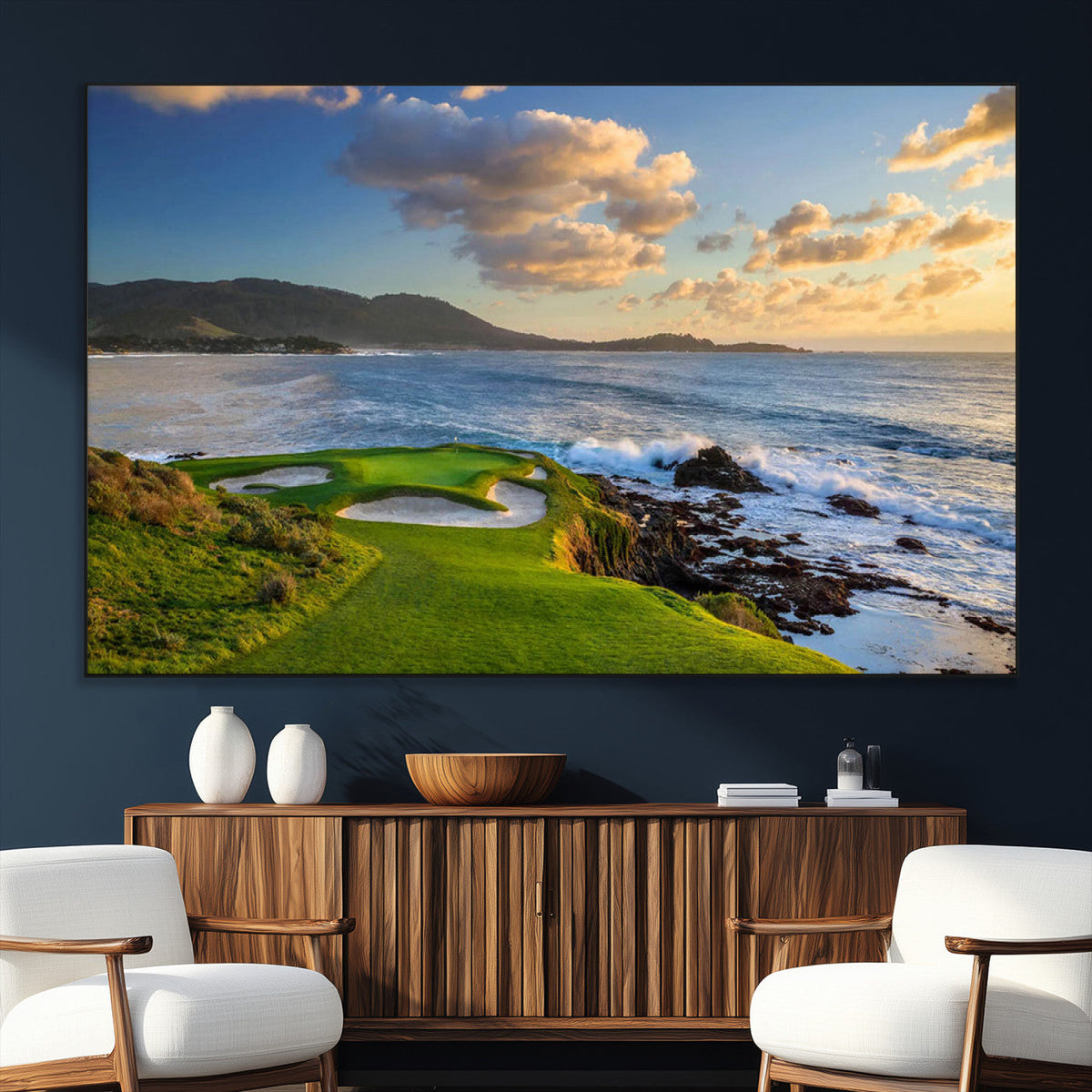 Pebble Beach Golf Links Wall Art Canvas Print – Iconic
