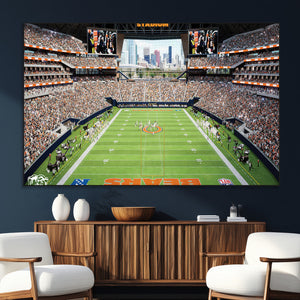 Chicago Bears Soldiers Field Wall Art Canvas Print – Framed