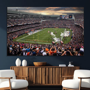 Chicago Bears Soldiers Field Wall Art Canvas Print – Framed