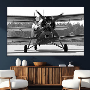 Wall Art Old War Plane Canvas Print