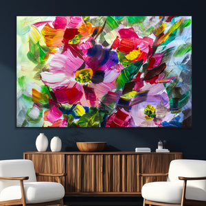 Oil Flower Abstract Canvas Print