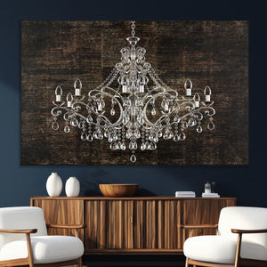 Rustic Chandelier Canvas Print