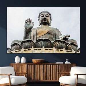 Buddha Statue Wall Art Canvas Print
