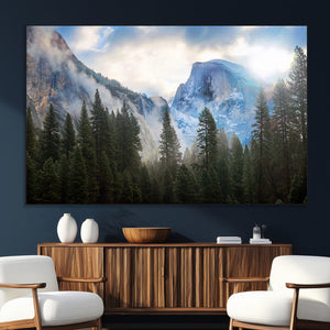 Half Dome Yosemite Calinia Wall Art Canvas Print El Capitan
