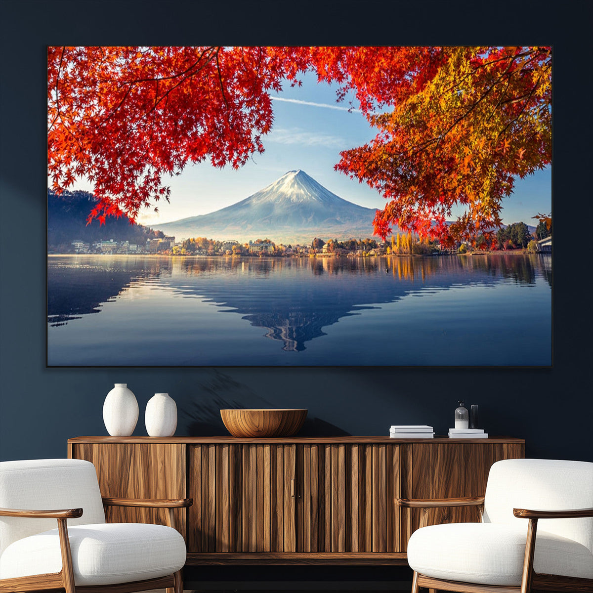 Mount Fuji Canvas Wall Art Japan Autumn Mountain Canvas