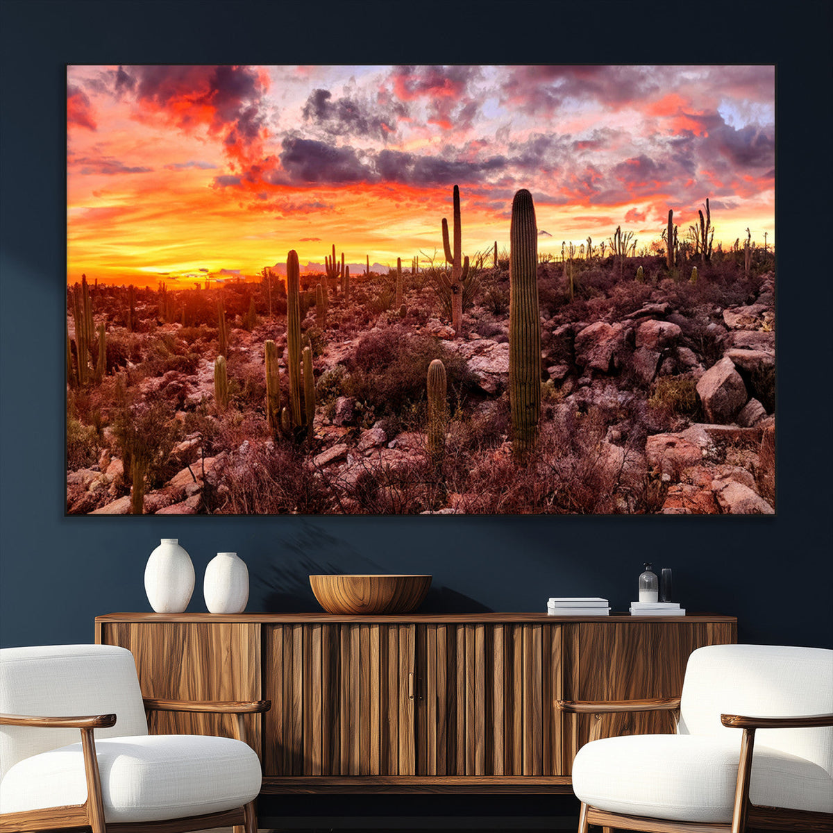 Arizona Desert Print, Western Cowboy Wall Art Print