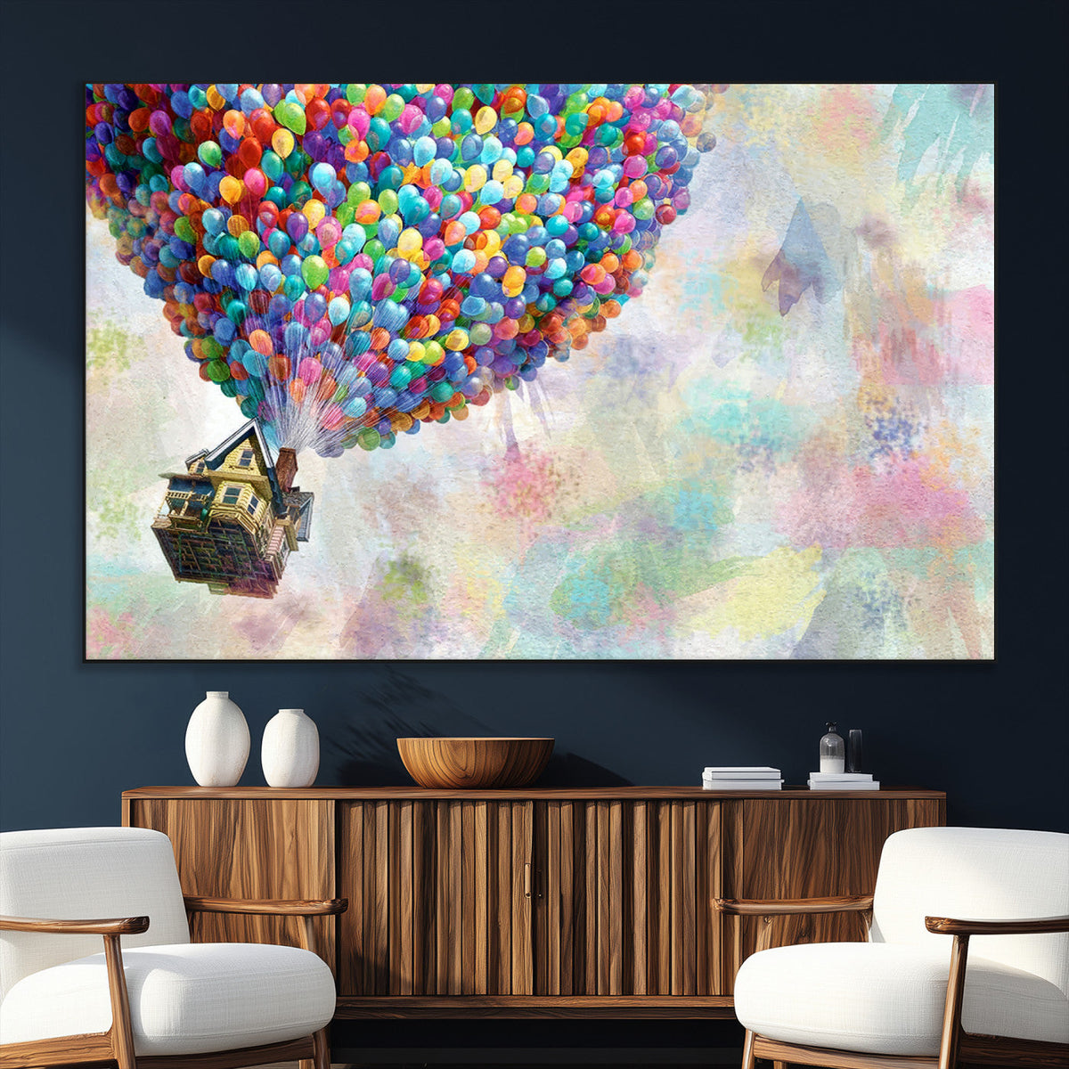 Up Pixar Poster, Look Up Pixar Wall Art, Up Pixar Canvas,