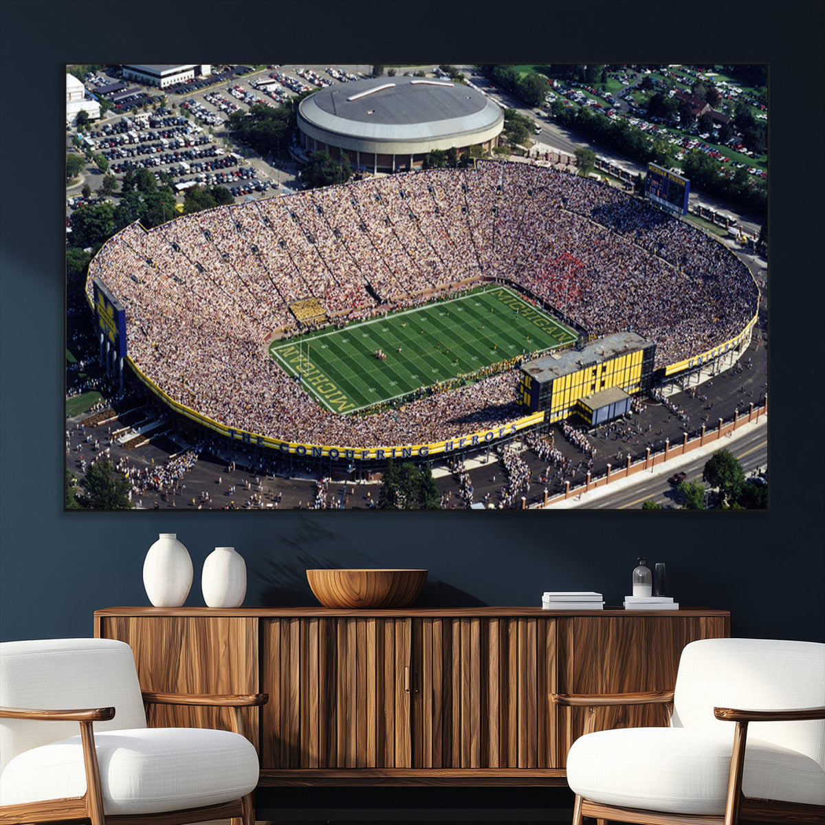 Michigan Wolverines Football Team Print - Ann Arbor Michigan