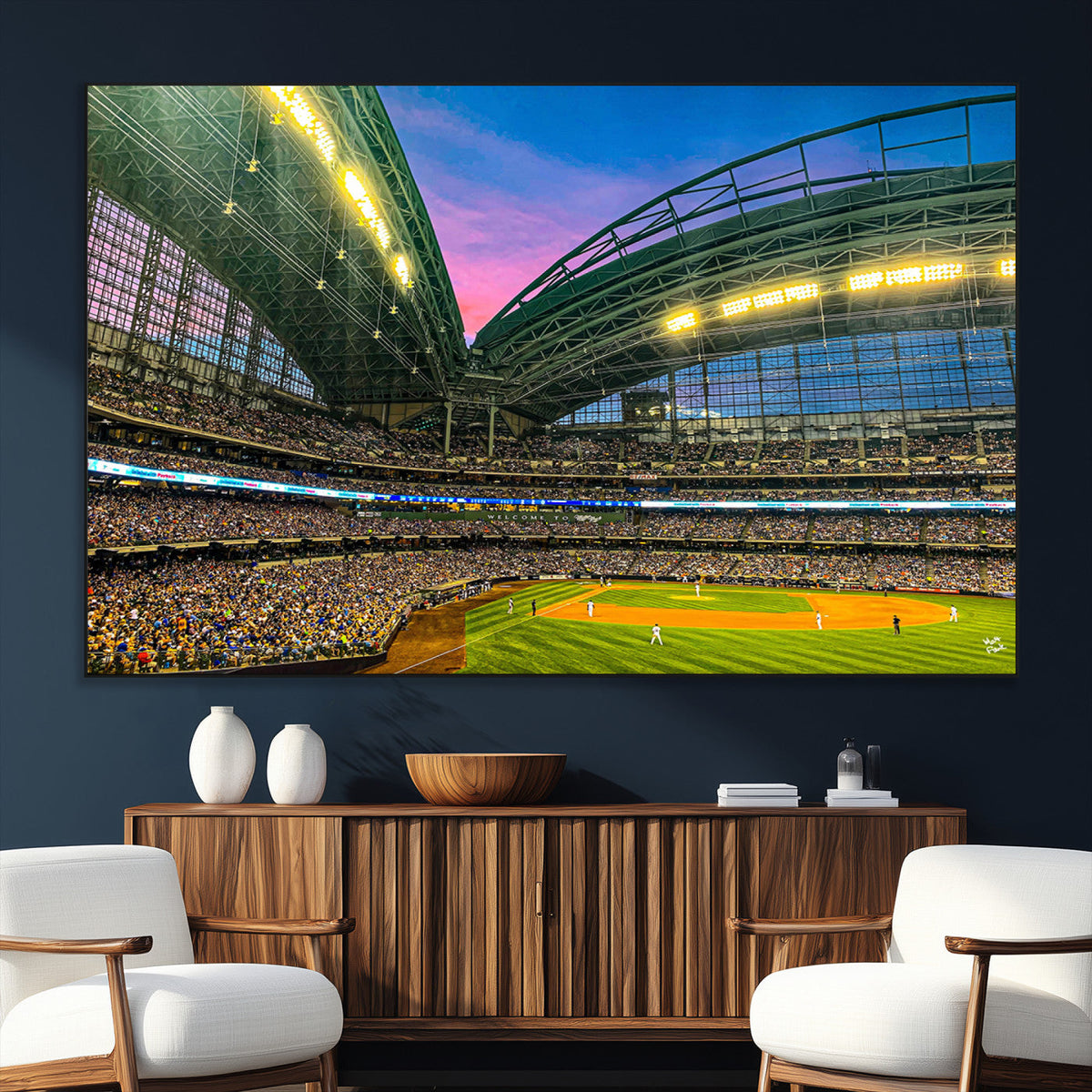 Milwaukee Brewers Baseball Team Print Canvas- American