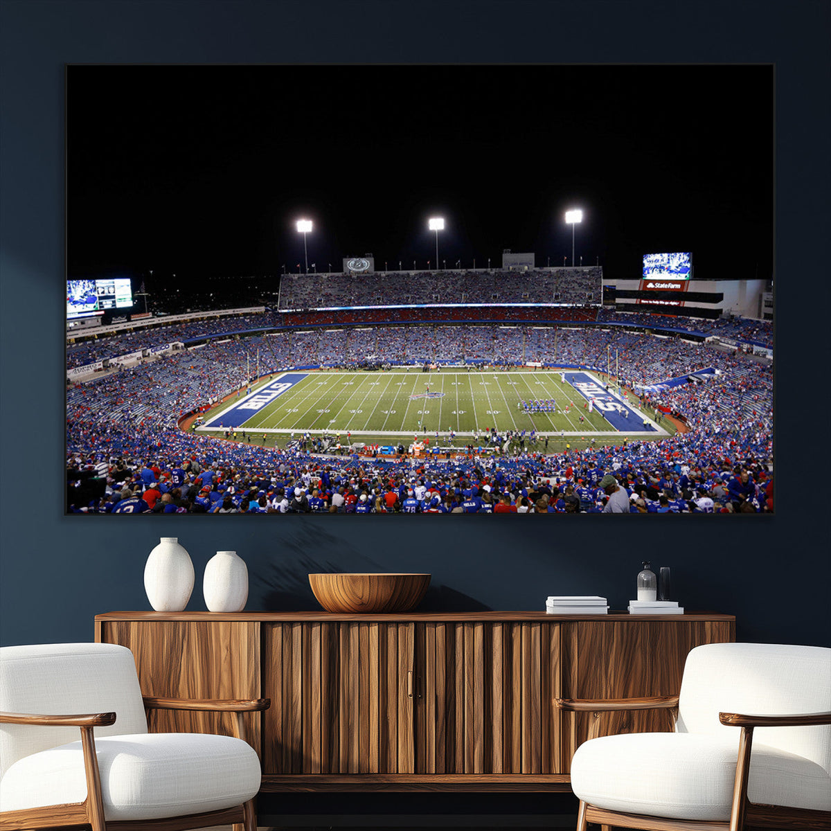 Buffalo Bills Wall Art - Buffalo Bills Stadium Canvas Print,