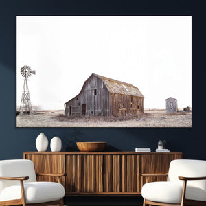 Set of 3 Rustic Farmhouse Wall Art Prints – Country Barn,