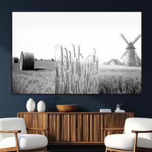Vintage Farmhouse Black and White Triptych Wall Art – Giclee