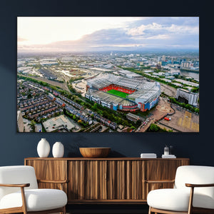 Old Trafford Manchester United Stadium Wall Art Canvas Print