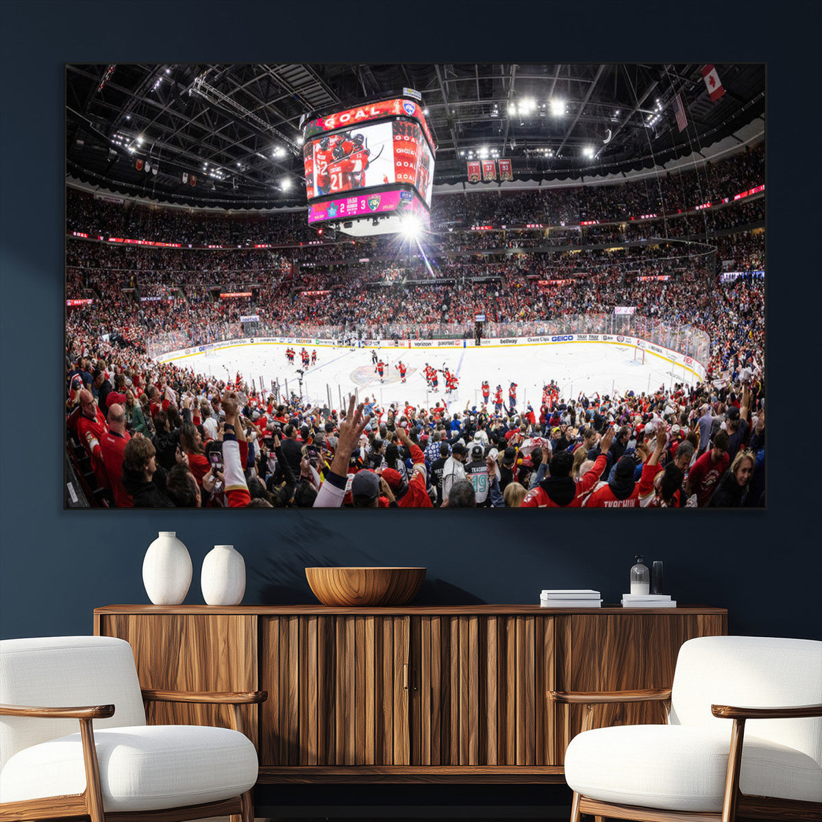 Amerant Bank Arena Wall Art Canvas Print - Basketball Arena