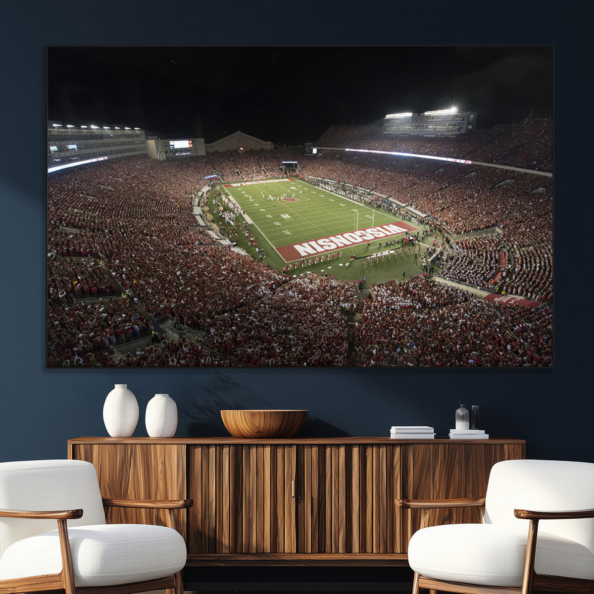 Wisconsin Badgers Football Team Print - Madison Camp Randall