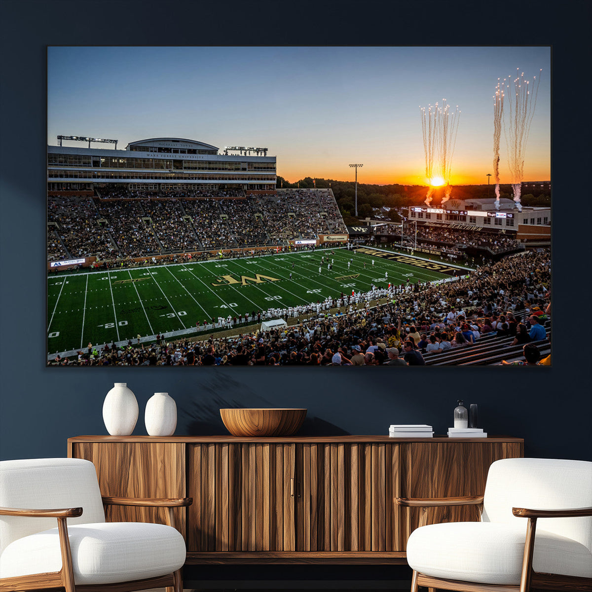 Demon Deacons Football Team Print Canvas- Winston-Salem