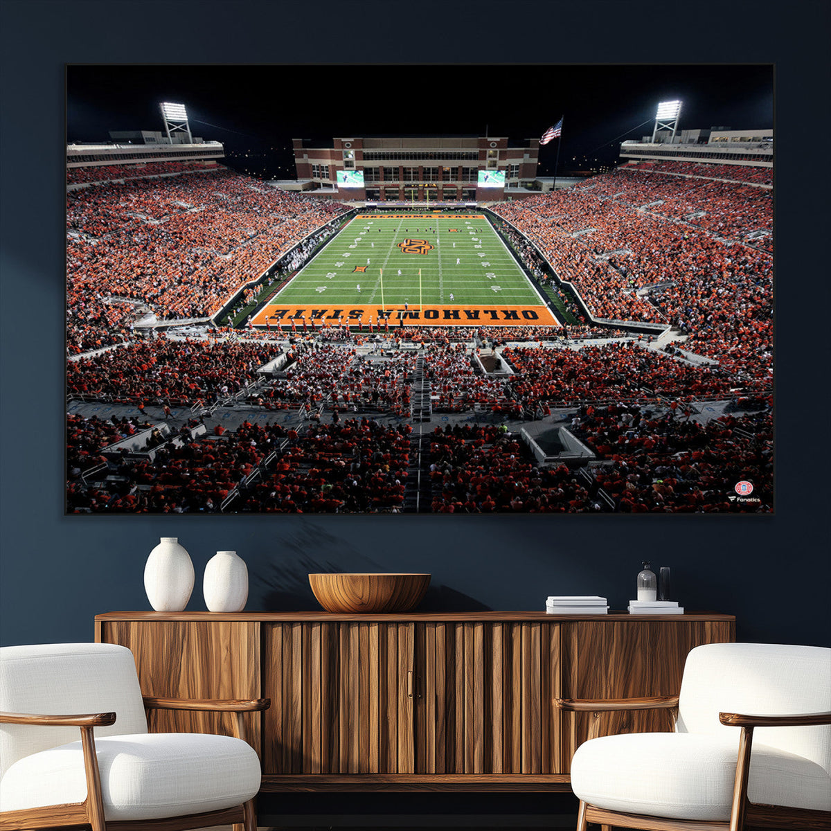 Oklahoma State Cowboys Canvas Print, Football Team Print -