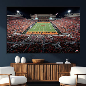 Oklahoma State Cowboys Canvas Print, Football Team Print -