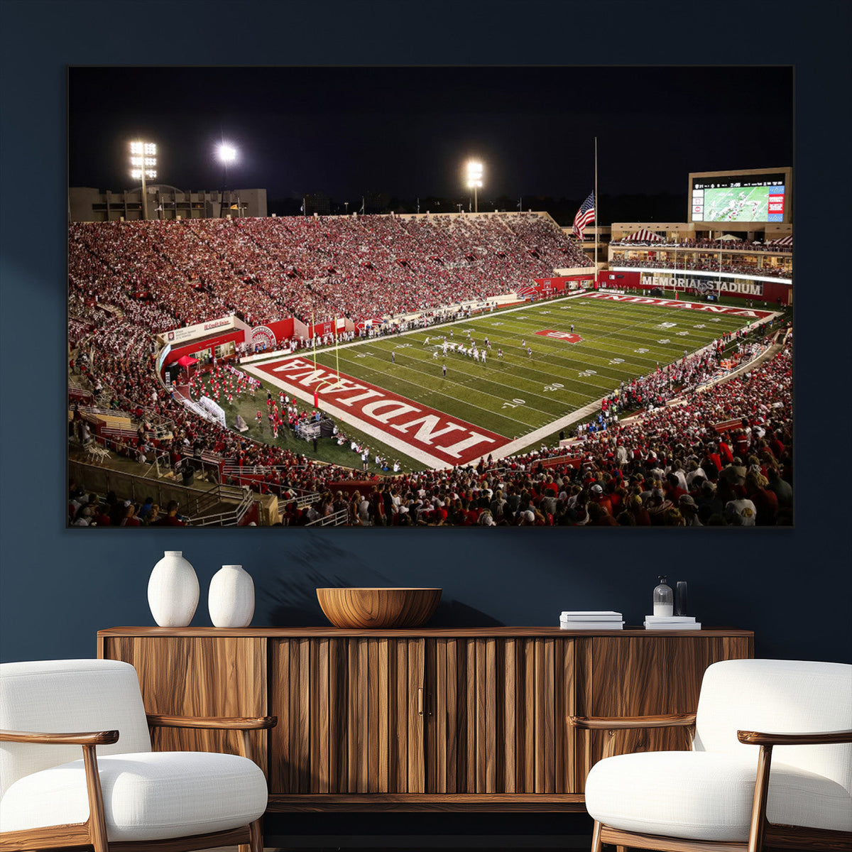 Indiana University Hoosiers Football Team Print Canvas -