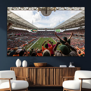 Miami Hurricanes Football Team Wall Art Print - Miami Hard