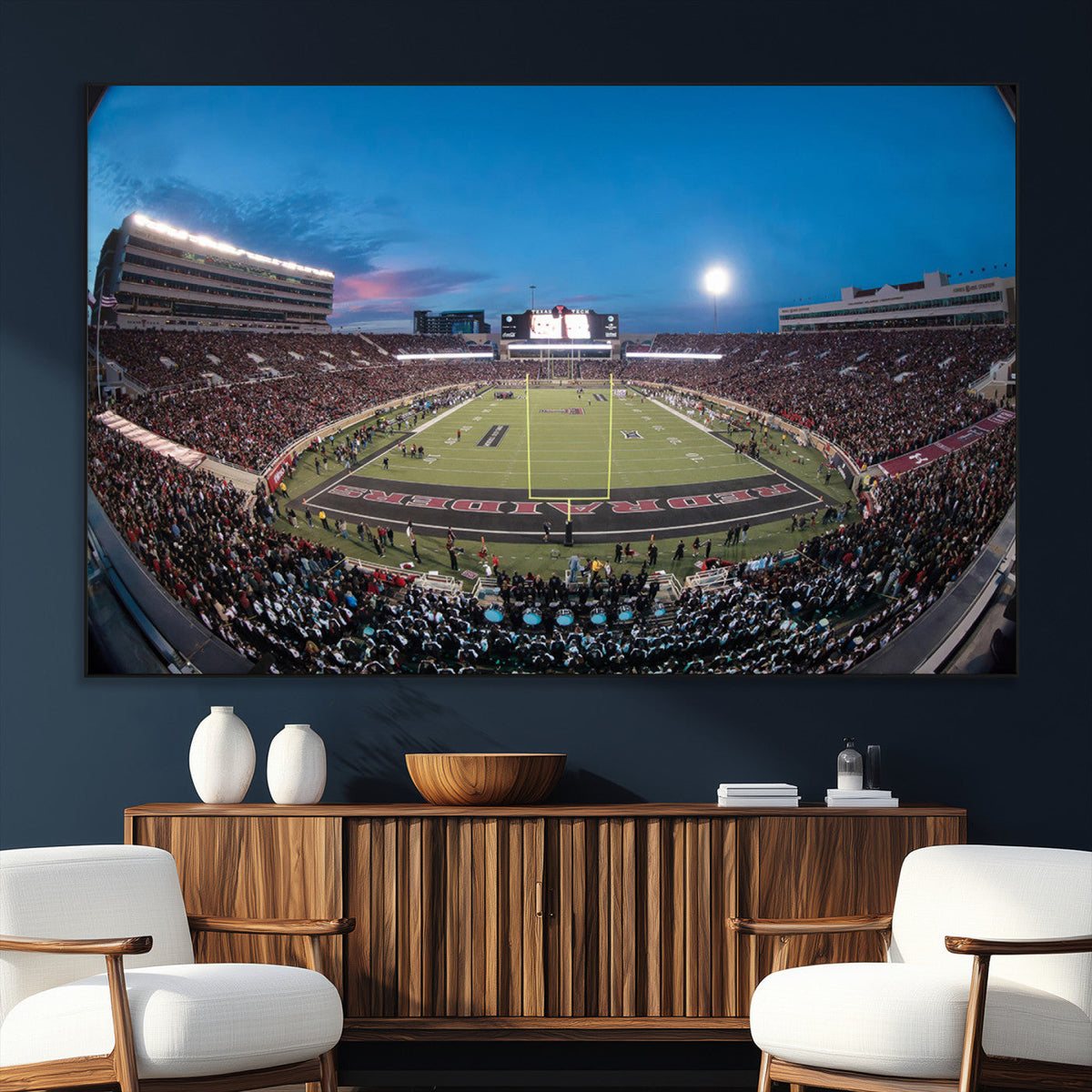 Texas Tech Red Raiders Canvas, Framed Football Team Print -