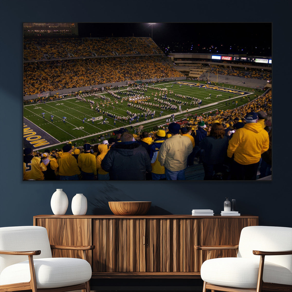 West Virginia Uni Mountaineers Football Team Print - Milan