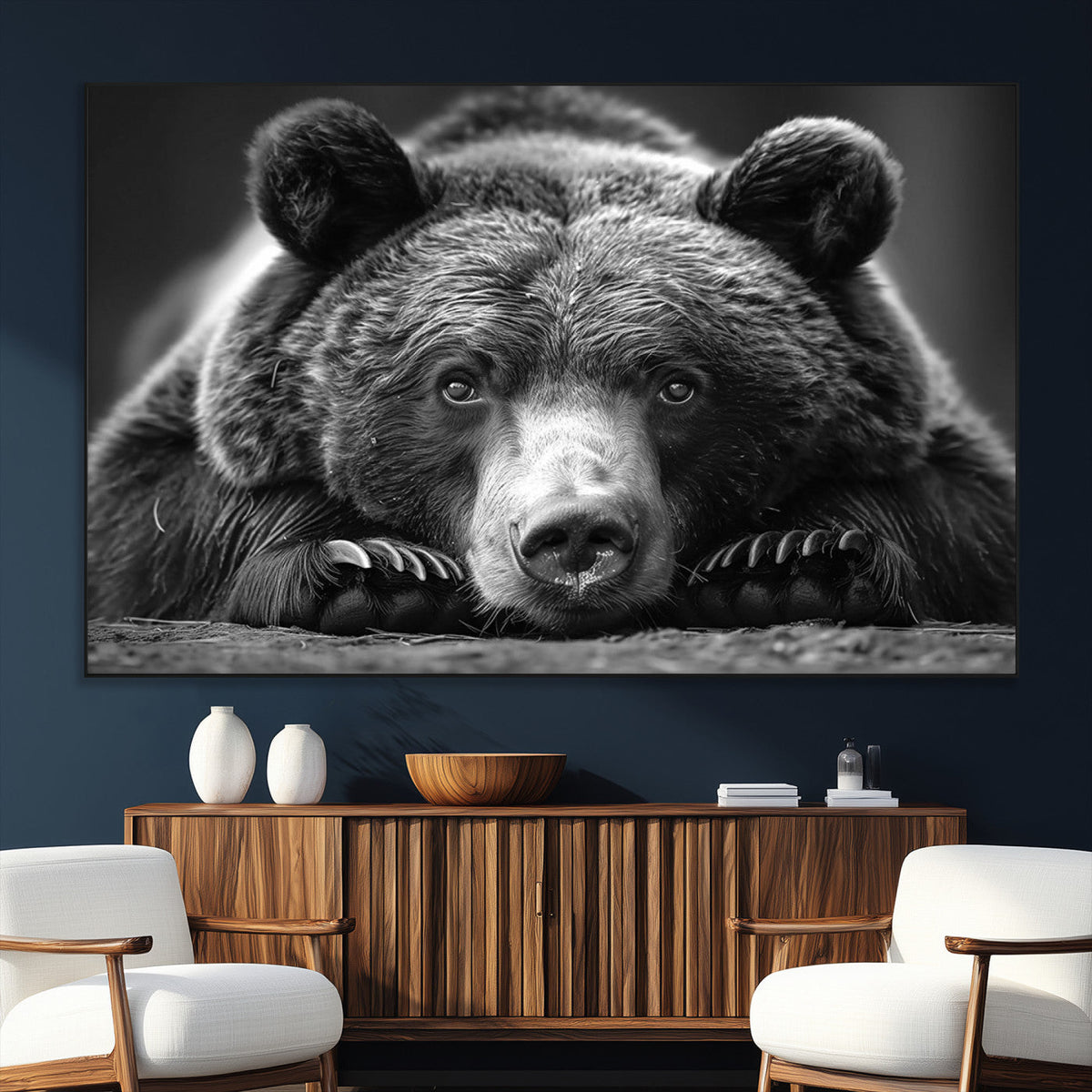Resting Grizzly 399 Bear Canvas Print | Ready to Hang Wall
