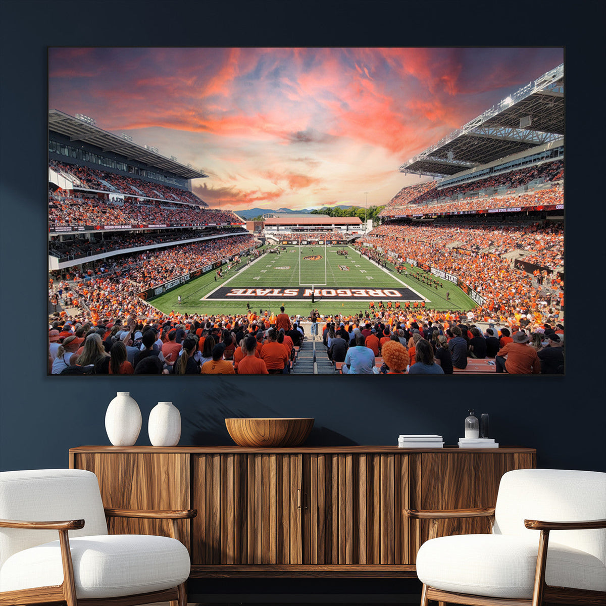 Oregon State Beavers Football Team Print - Corvallis Reser