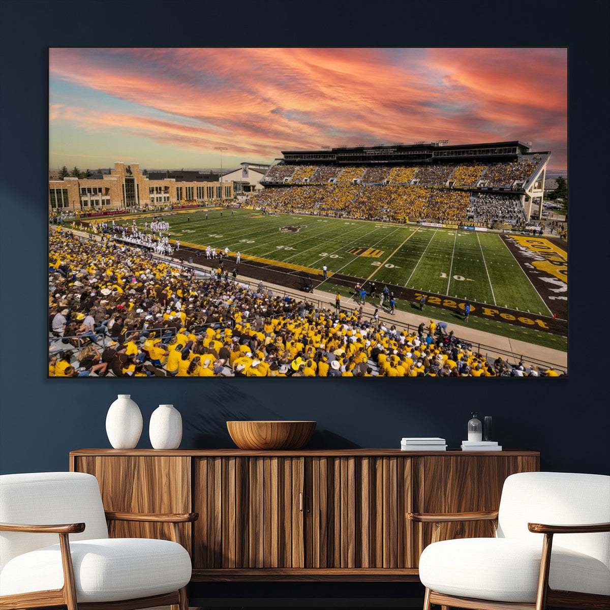 University of Wyoming Cowboys Football Team Print - Laramie