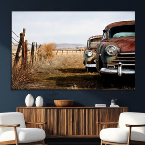 Classic Cars Vintage Wall Art Canvas Print