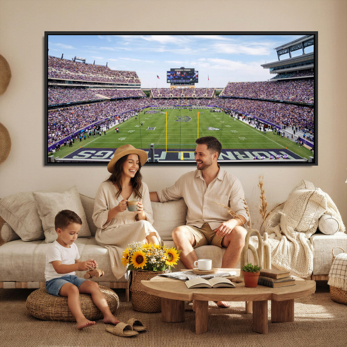 TCU Horned Frogs Football Team Print - Fort Worth Amon G.