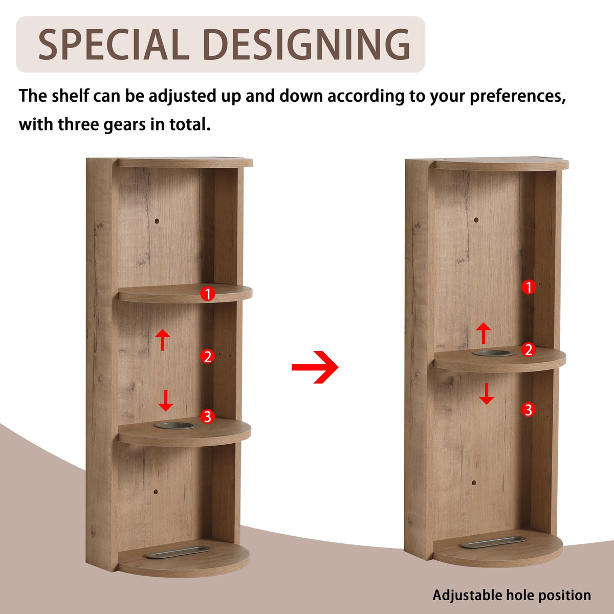 Bathroom Wall Mounted Storage Rack With Float Mounting Design