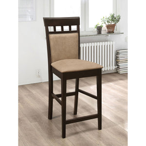 Upholstered Counter Height Stools (Set of 2) - Beige / Brown