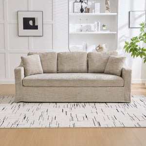 83.86" Wide Modern Casual Sofa in Wheat