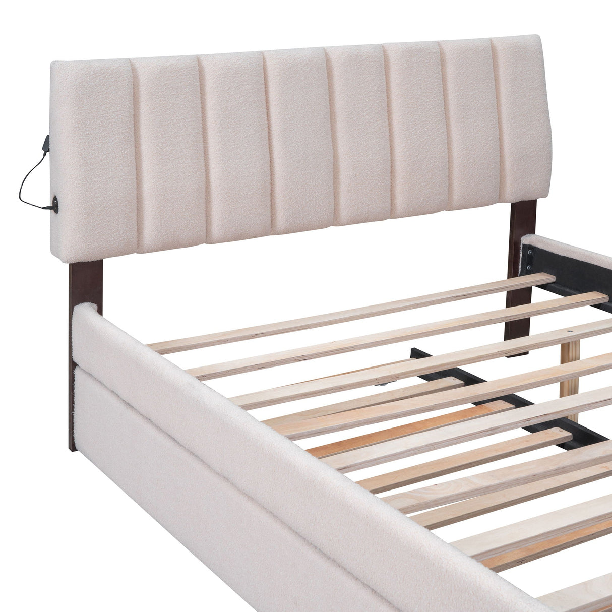 Upholstered Platform Bed With Trundle
