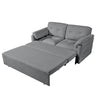 Convertible Pull Out Sofa Bed Queen Size with Side Storage - Fabric, Modern