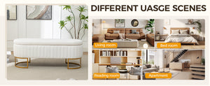 Storage Bench Bedroom Bench with Golden Metal Legs