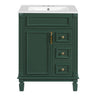 Bathroom Vanity With Sink, Compact Cabinet & 2 Drawers And Adjustable Shelf