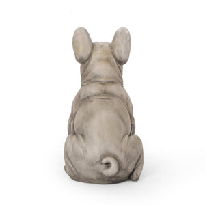Dog Garden Sculpture, Outdoor French Bulldog Statue