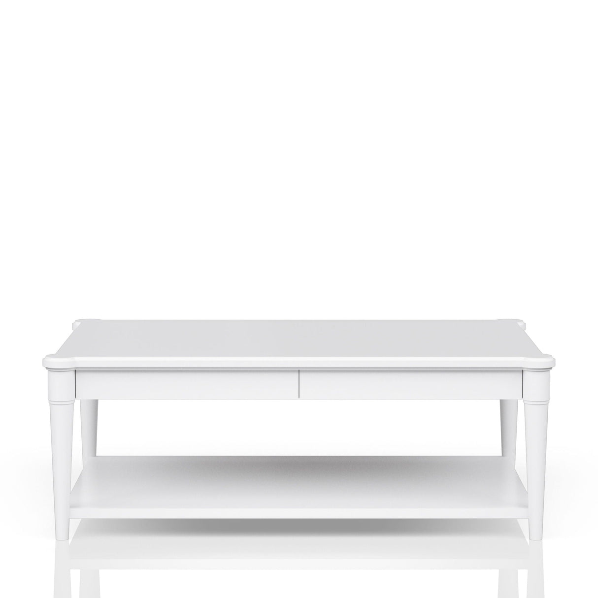 Cocktail Table With Two Storage Drawers And Casters